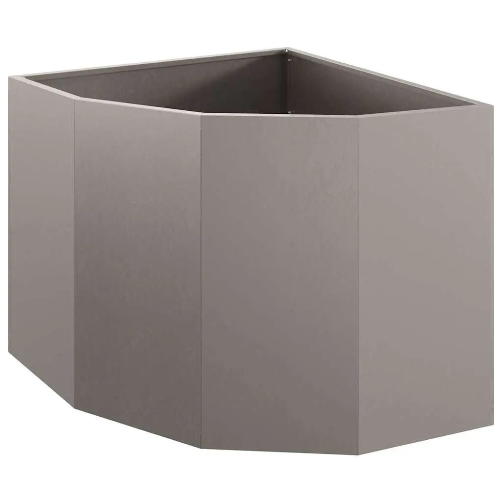 Corner Garden Planter 60x60x50cm Steel Outdoor Patio Terrace Plant Pot