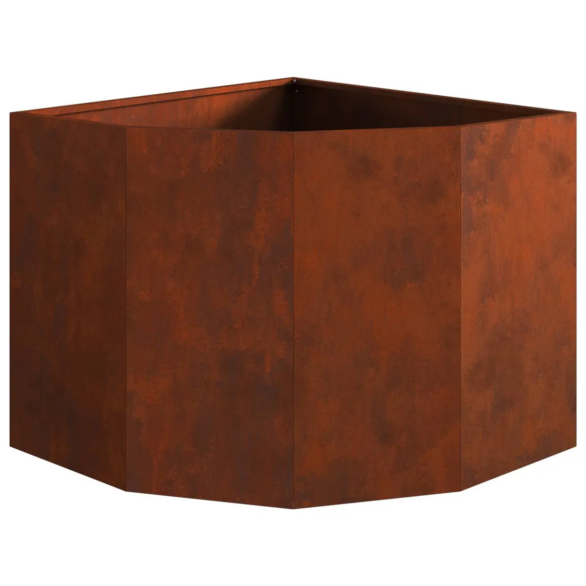 Corner Garden Planter 60x60x50cm Steel Outdoor Patio Terrace Plant Pot