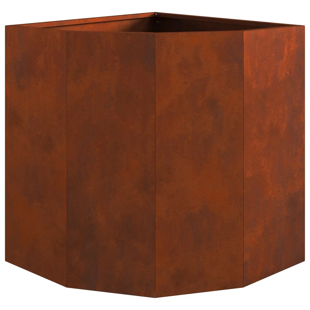Corner Garden Planter 45x45x50cm Steel Outdoor Patio Pots Weathering Design