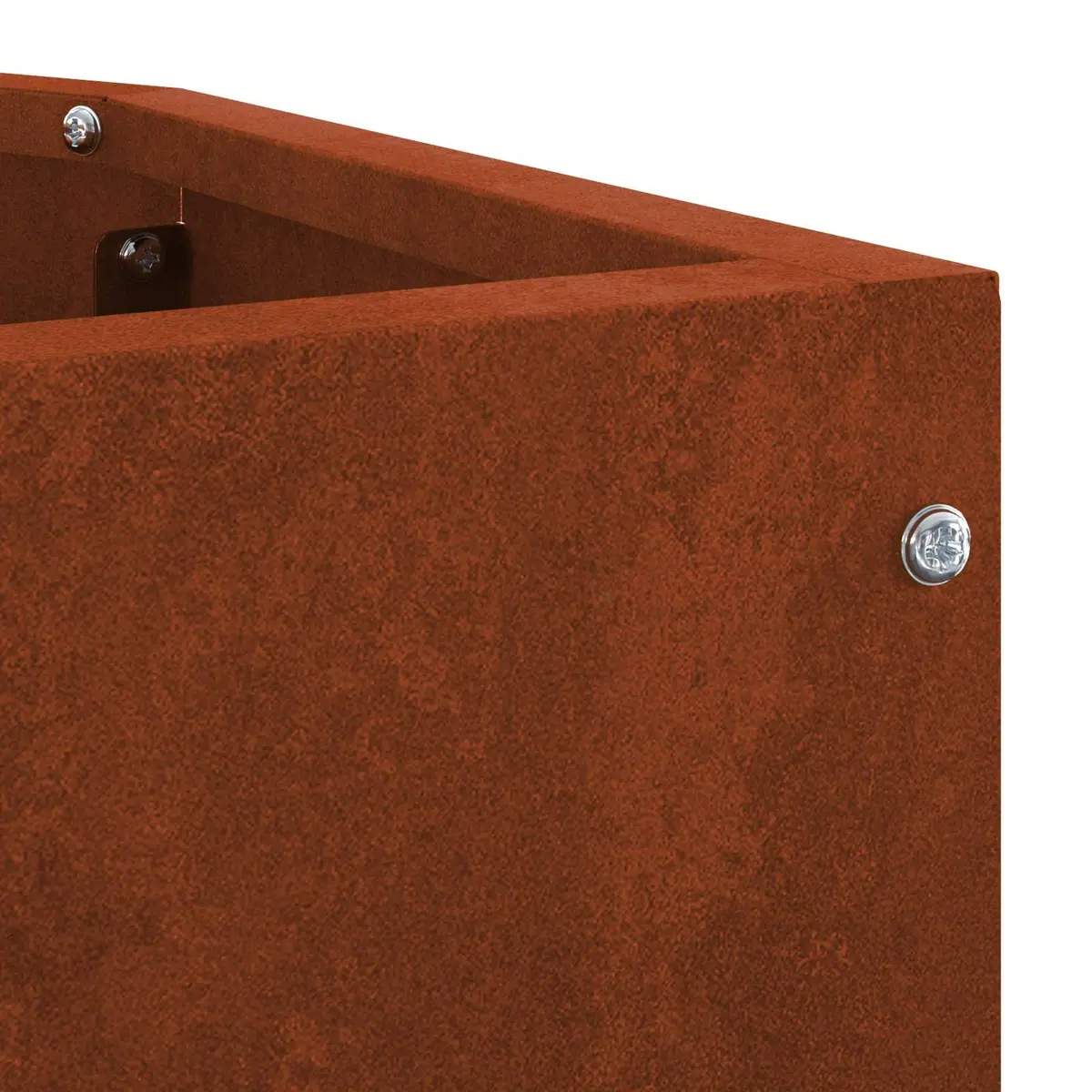Corner Garden Planter 45x45x50cm Steel Outdoor Patio Pots Weathering Design