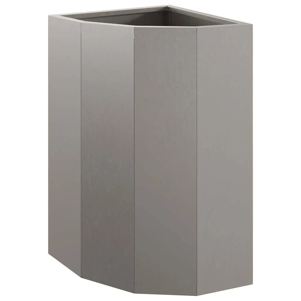 Corner Planter Steel Weathering 30x30x50cm Outdoor Patio