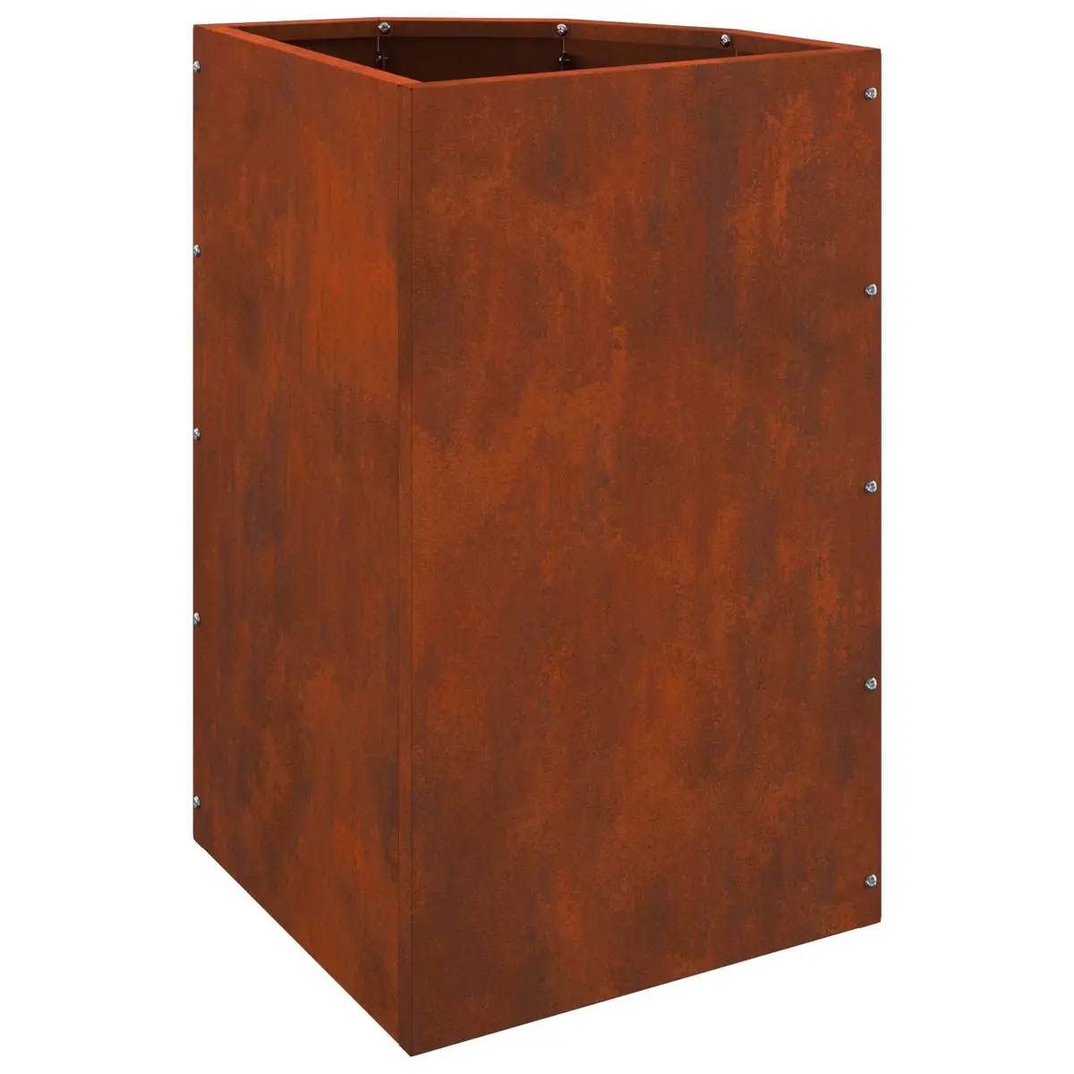 Corner Planter Steel Weathering 30x30x50cm Outdoor Patio