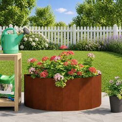 Your Friendly Half Round Garden Planter in Brown