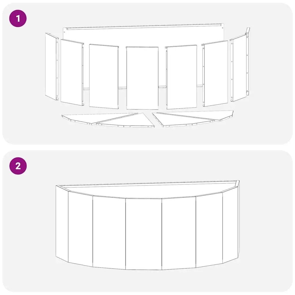 Half Round Garden Planter Outdoor Steel 90x45x35cm Weathering Design Terrace