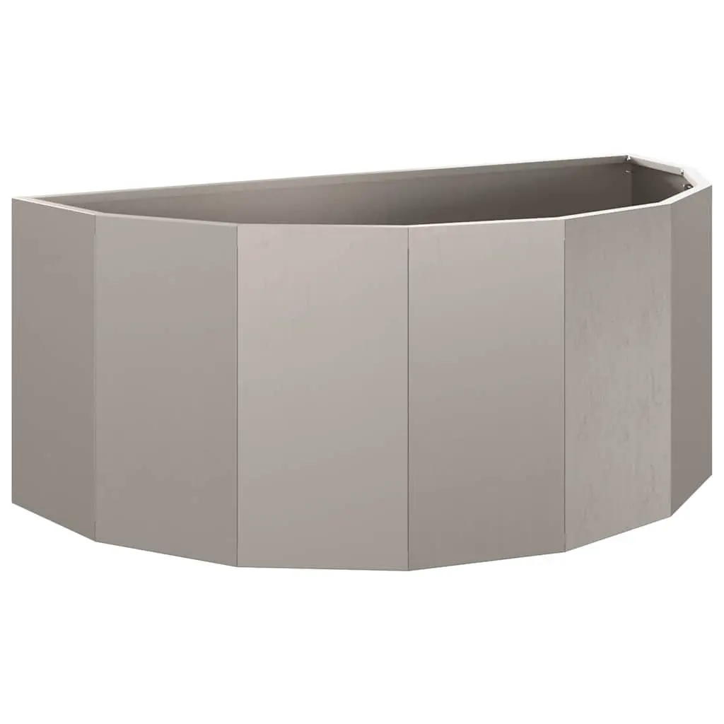 Half Round Garden Planter Outdoor Steel 90x45x35cm Weathering Design Terrace