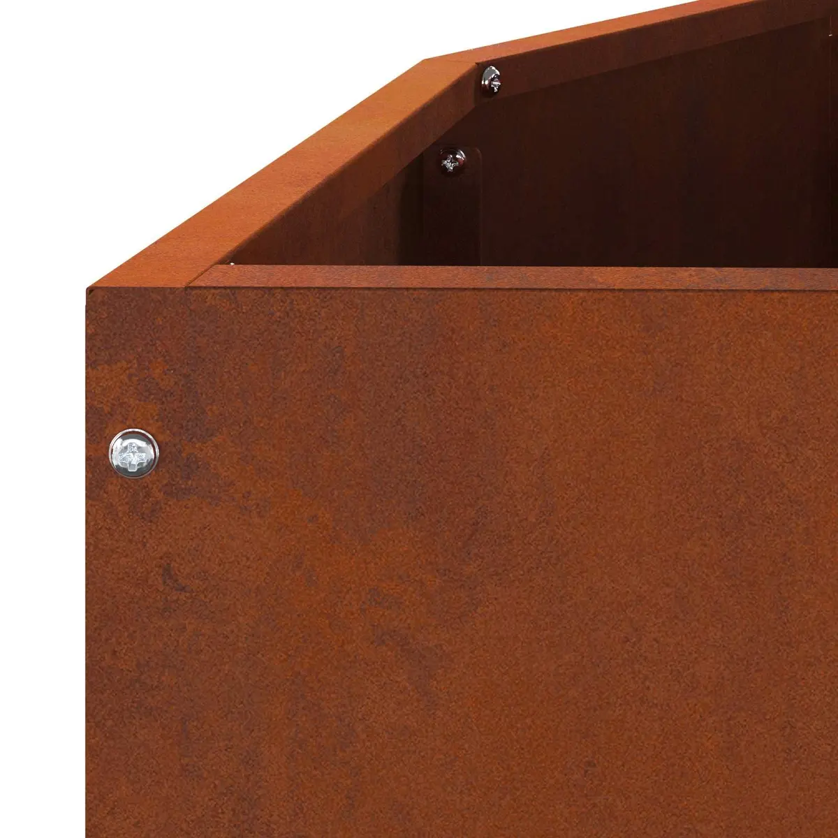 Half Round Garden Planter Outdoor Steel 90x45x35cm Weathering Design Terrace