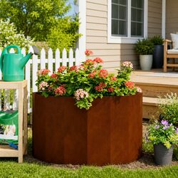 Friendly Half Round Garden Planter - Perfect for Your Space 90x45x50cm