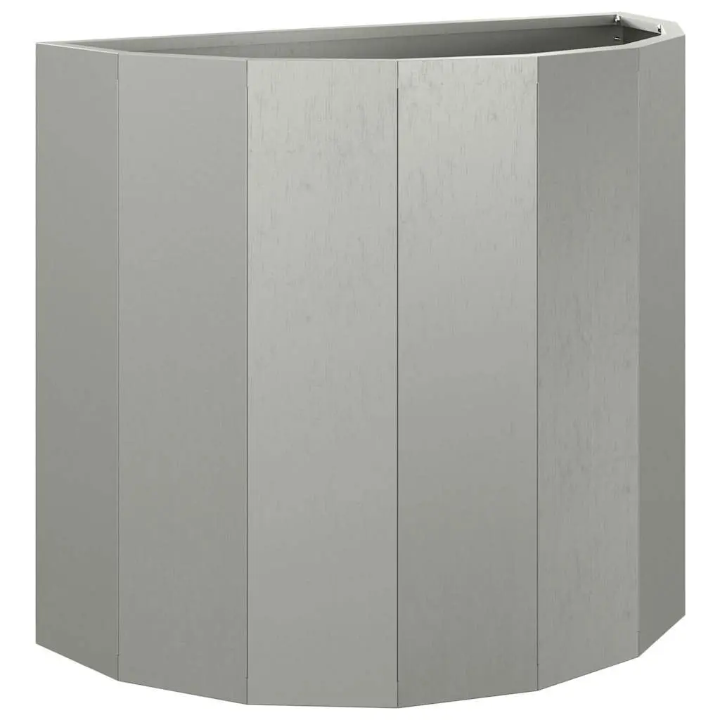 Half Round Garden Planter Outdoor Weathering Steel 60x30x50cm Brown Pot