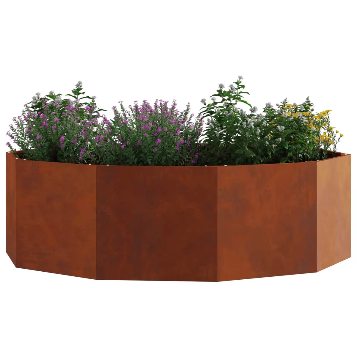 Round Garden Planter Steel 120 x 120 x 35 cm Outdoor