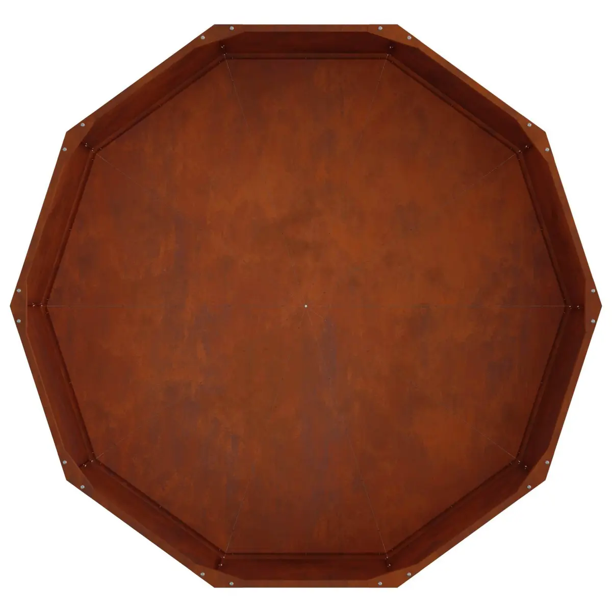 Round Garden Planter Steel 120 x 120 x 35 cm Outdoor