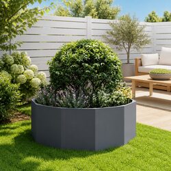 Your New Anthracite Steel Planter 90x90x35cm Awaits!
