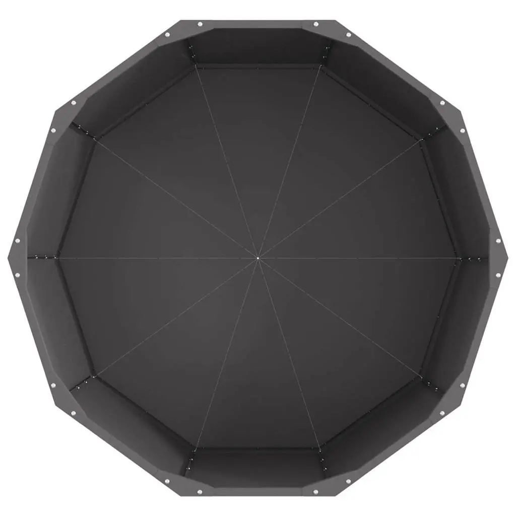 Round Steel Garden Planter Black 90x90x50cm Outdoor Pot Container
