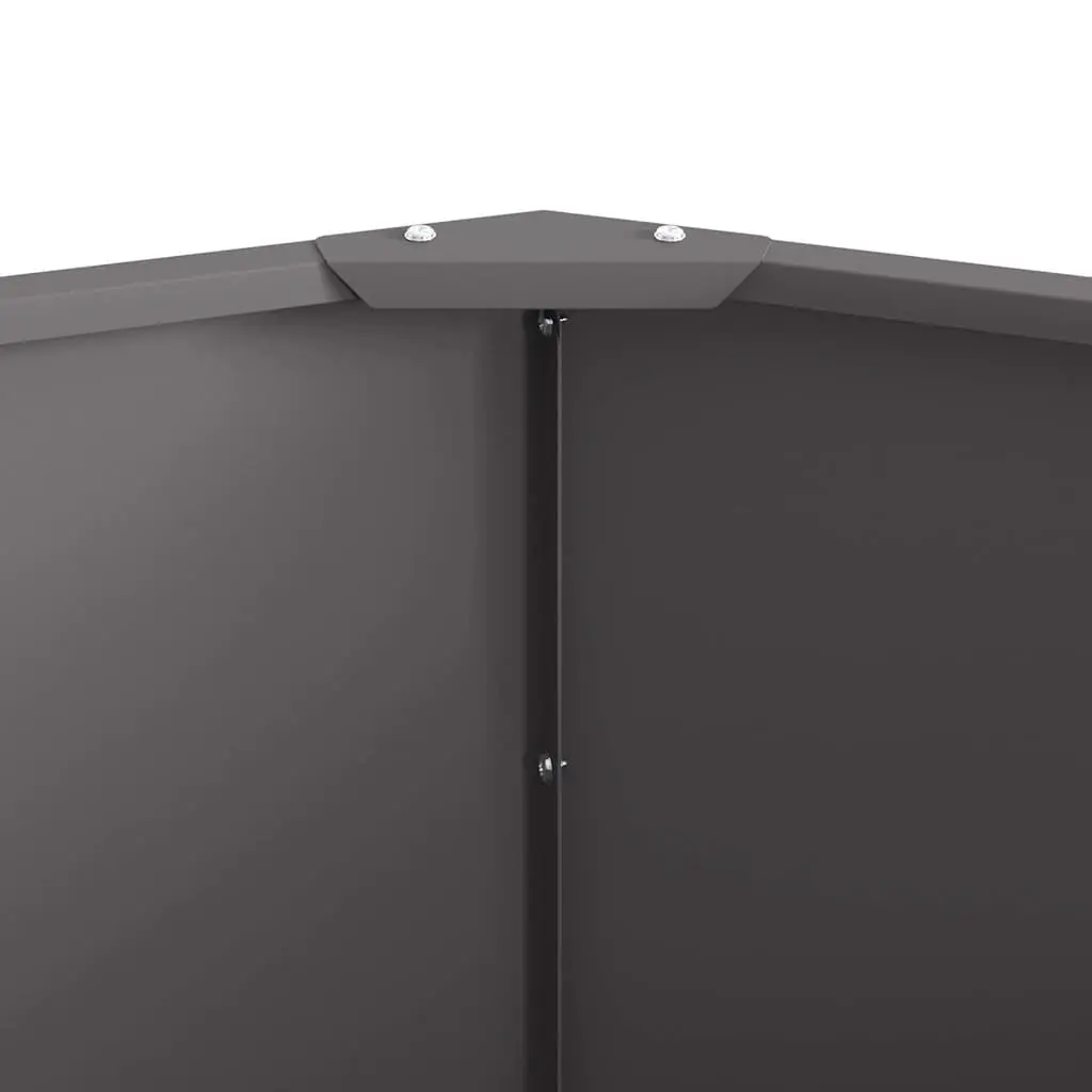 Round Steel Garden Planter Black 90x90x50cm Outdoor Pot Container