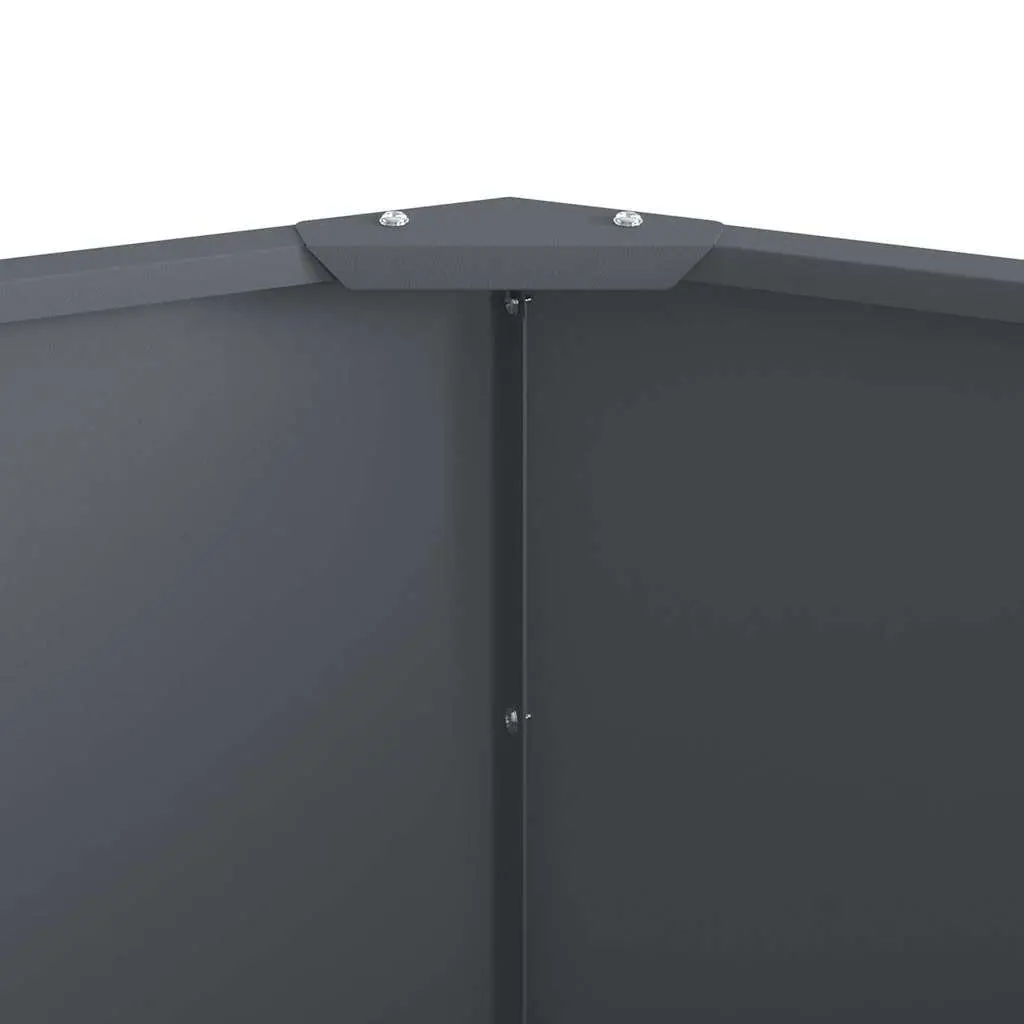 Round Steel Garden Planter Anthracite 90x90x50cm