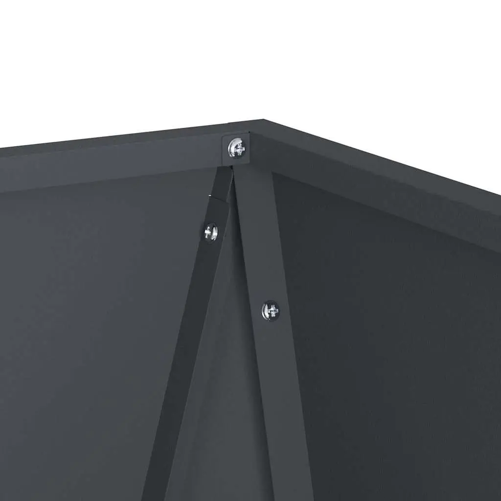 Steel Garden Planter Box Anthracite Tall Rectangular Planter 30 x 30 x 75 cm