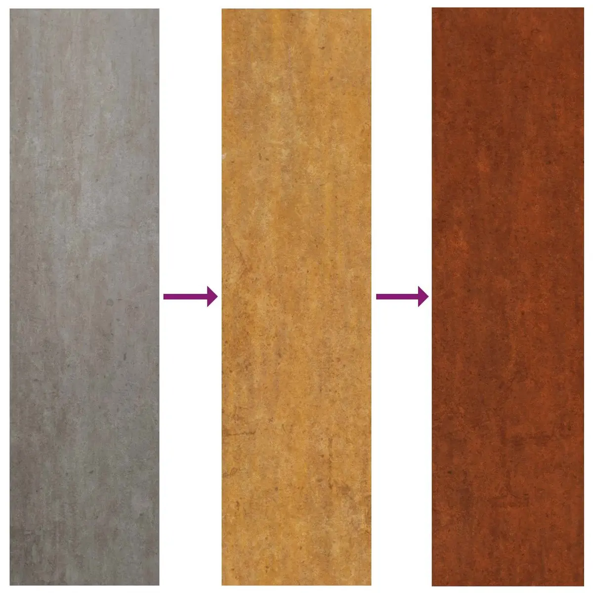 Planter Rusty 30x30x75cm Weathering Steel Garden Outdoor Rectangular Box