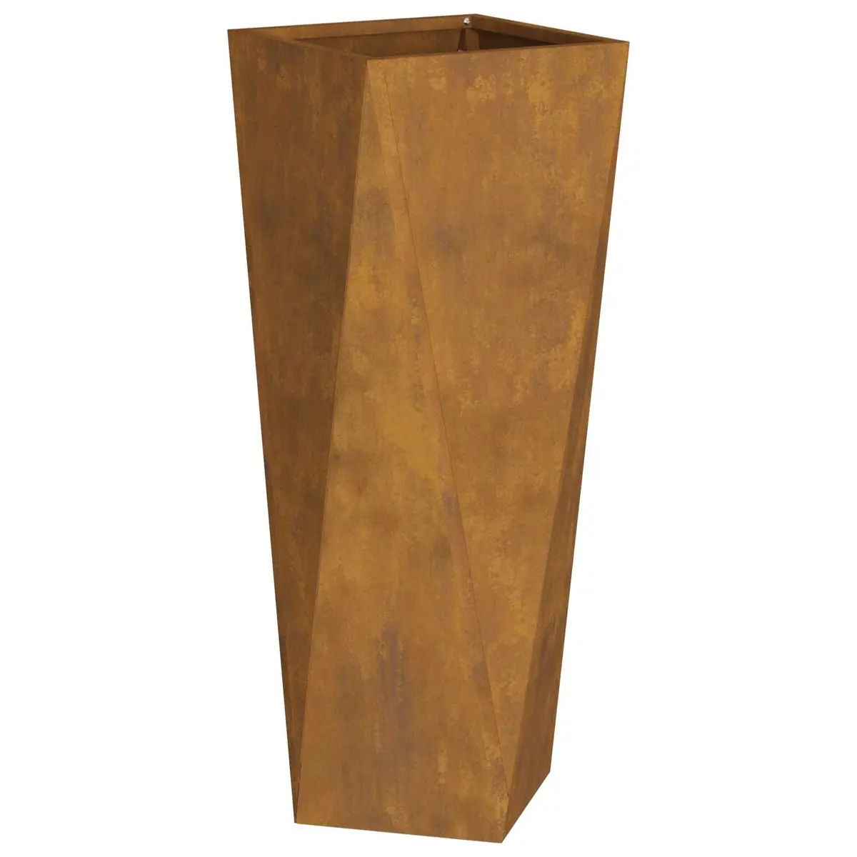 Garden Planter 2 Pcs Rusty Steel Outdoor Pot Large 30x30x75cm Weathering