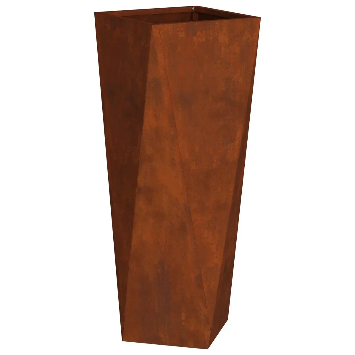 Garden Planter 2 Pcs Rusty Steel Outdoor Pot Large 30x30x75cm Weathering