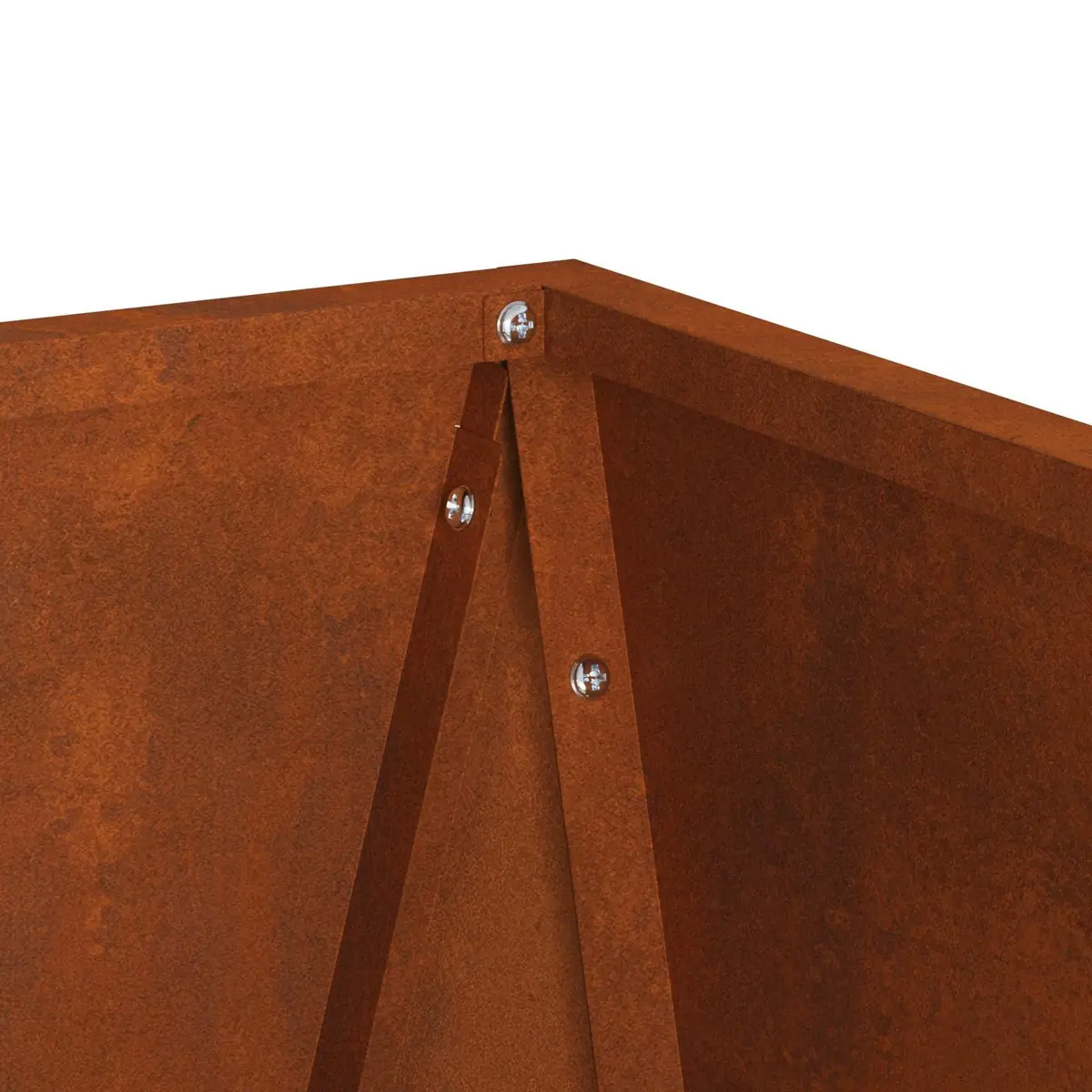 Garden Planter 2 Pcs Rusty Steel Outdoor Pot Large 30x30x75cm Weathering