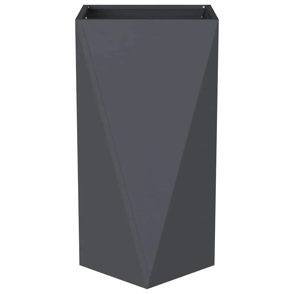 Steel Garden Planter Rectangular Anthracite 40x40x75cm 2 pcs