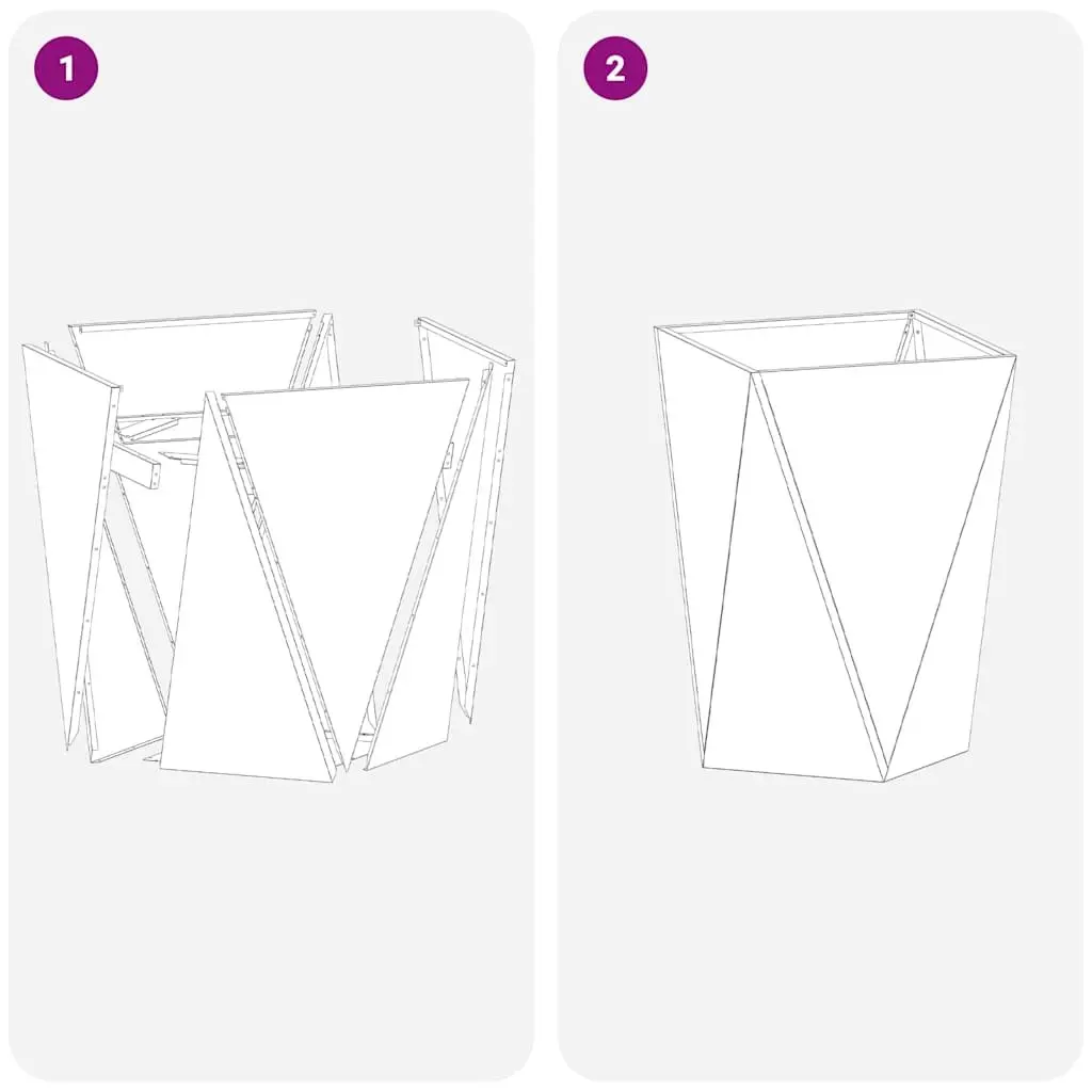 Steel Garden Planter Box 50x50x75cm