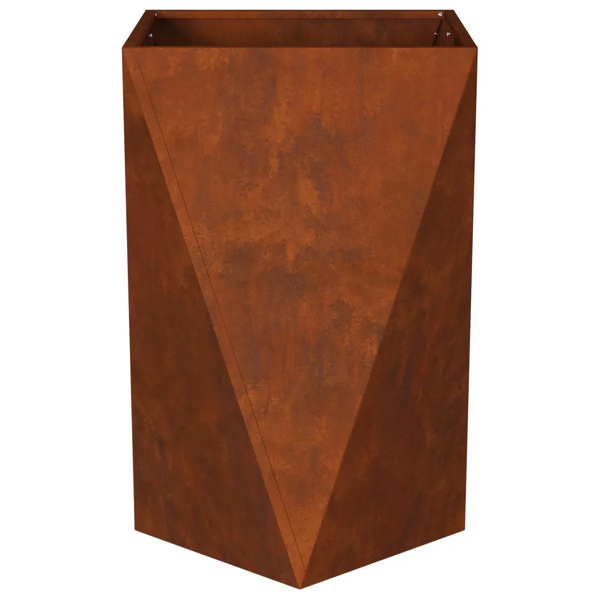 Garden Planter Box Steel Corrugated Weathering Tall Rectangular Pot