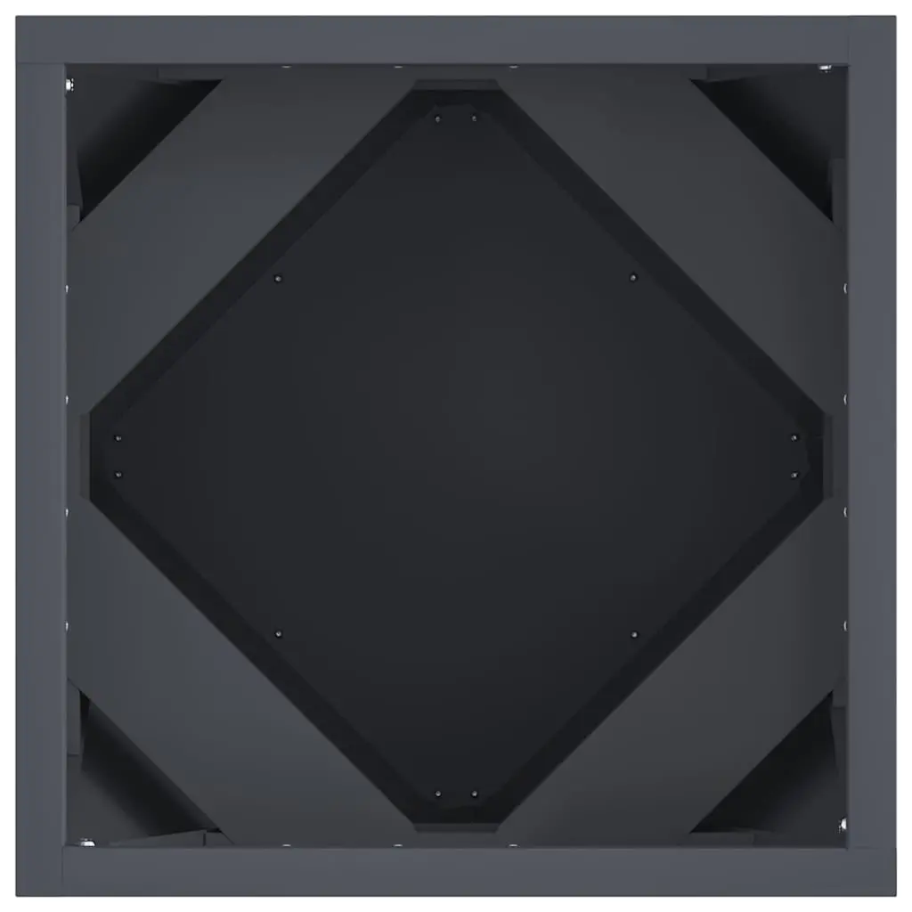 Steel Garden Planter Anthracite 30x30x30cm Outdoor Flower Pot Box Terrace