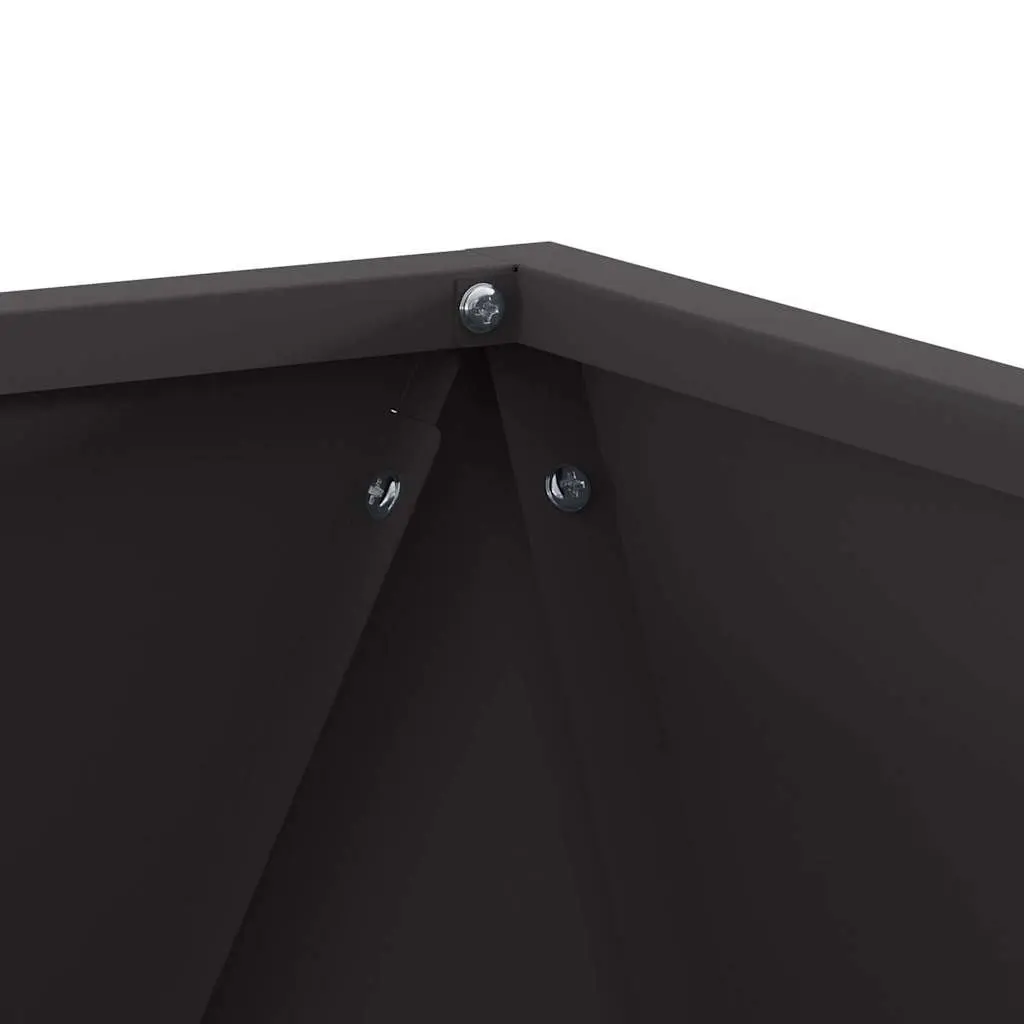 Black Steel Planter Box for Outdoor Creativity