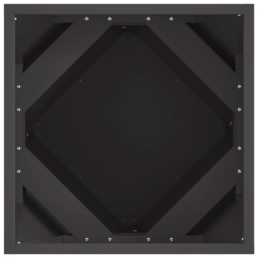 Black Steel Planter Box for Outdoor Decor