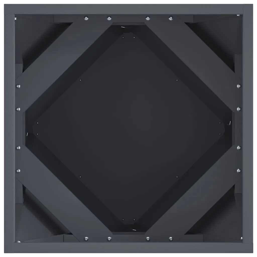 Steel Planter Box Anthracite 40x40x40cm Corrugated Sides 2 Pieces Outdoor Garden