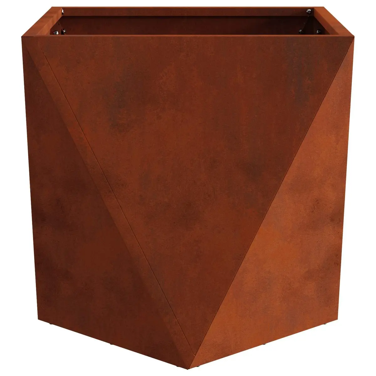 Garden Planter Steel Brown 40 x 40 x 40 cm 2 pcs Outdoor Pot Weathering Box Terrace Decoration