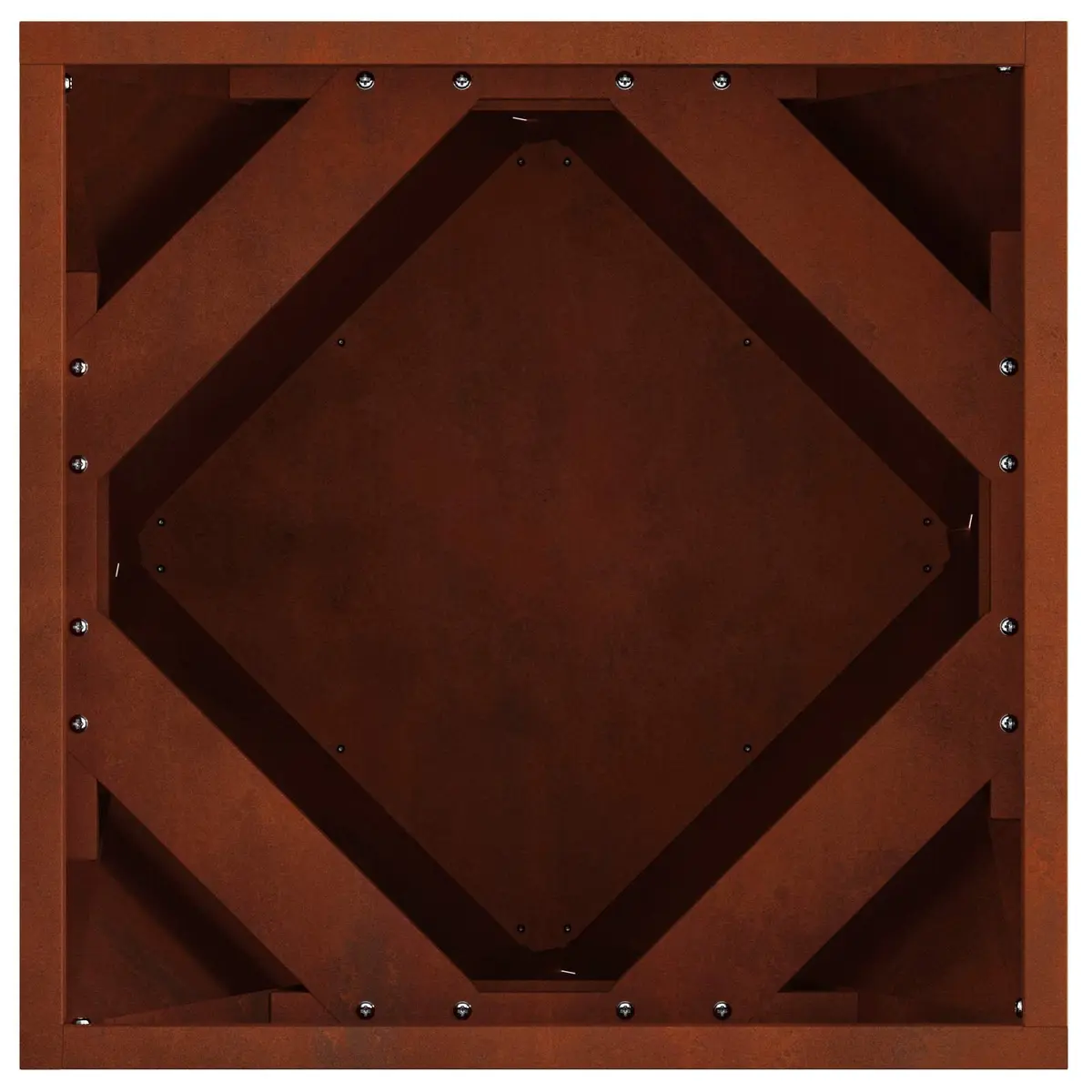 Garden Planter Steel Brown 40 x 40 x 40 cm 2 pcs Outdoor Pot Weathering Box Terrace Decoration