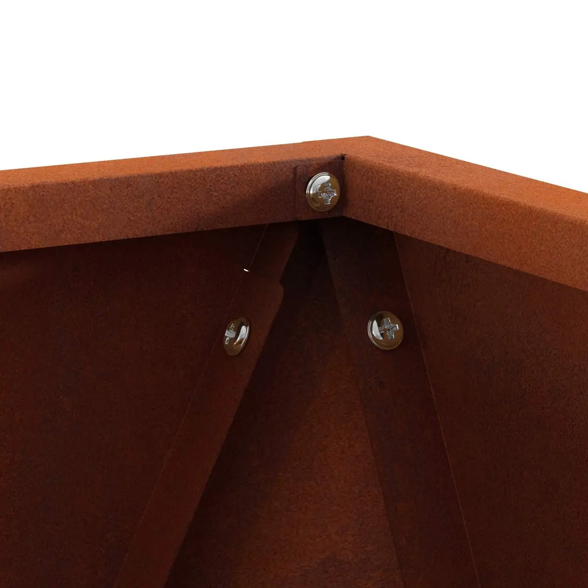 Garden Planter Steel Brown 40 x 40 x 40 cm 2 pcs Outdoor Pot Weathering Box Terrace Decoration