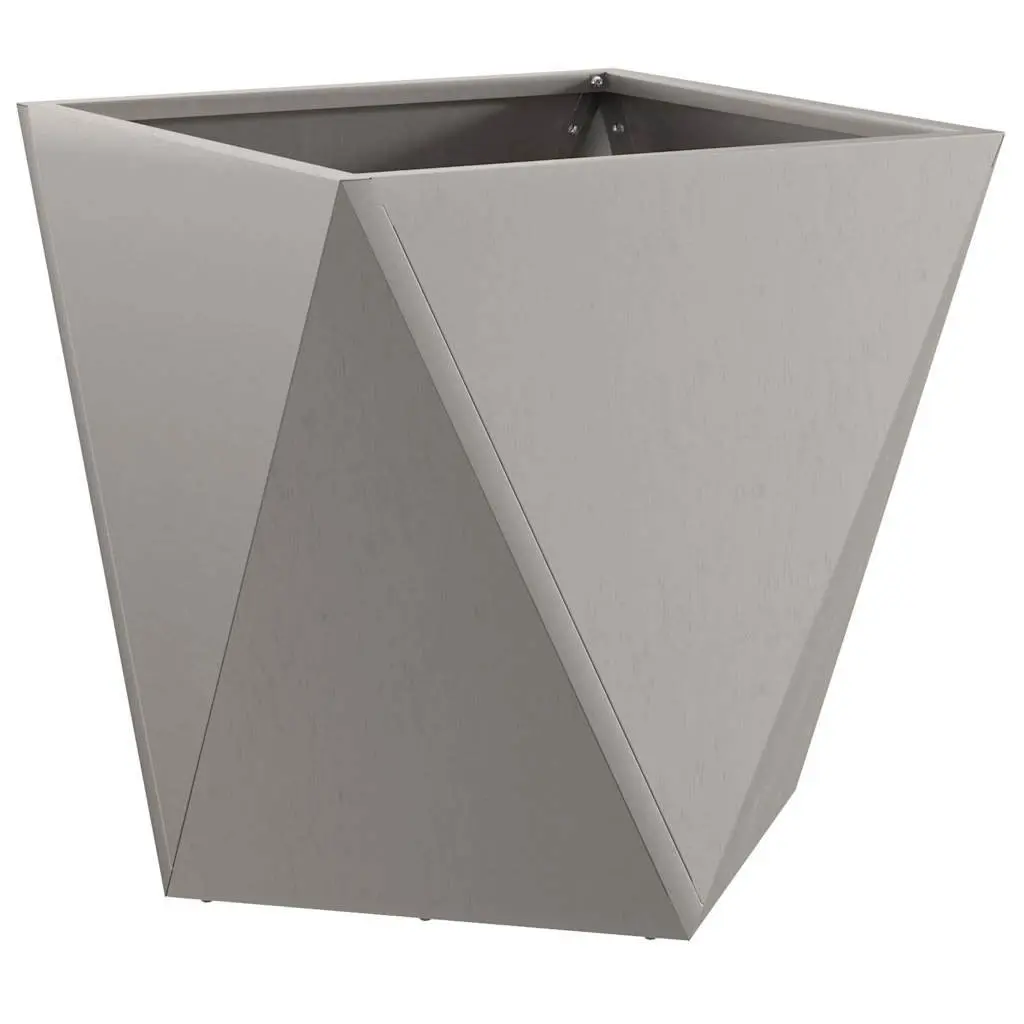 Garden Planter 2 pcs Steel Outdoor Pot Box 50 x 50 x 50 cm Terrace Decoration