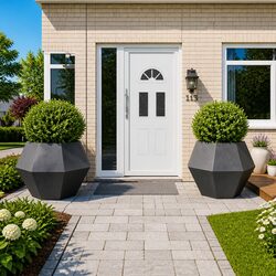 Steel Garden Planter Box 100x100x80cm Rectangular Outdoor Pot Patio Lawn 2 Pack
