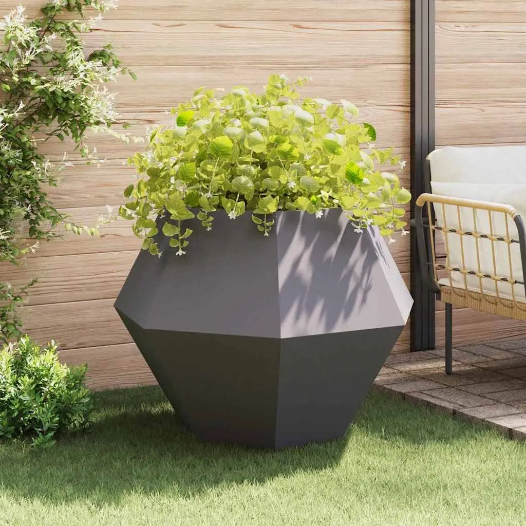 Steel Garden Planter Box Rectangular Outdoor 100x100x80cm 2 Piece