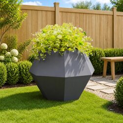 Steel Rectangular Garden Planter Outdoor Patio Terrace Planter Anthracite