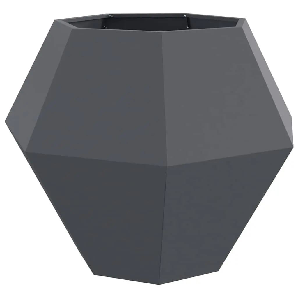 Steel Outdoor Rectangular Planter Anthracite 100x100x80cm