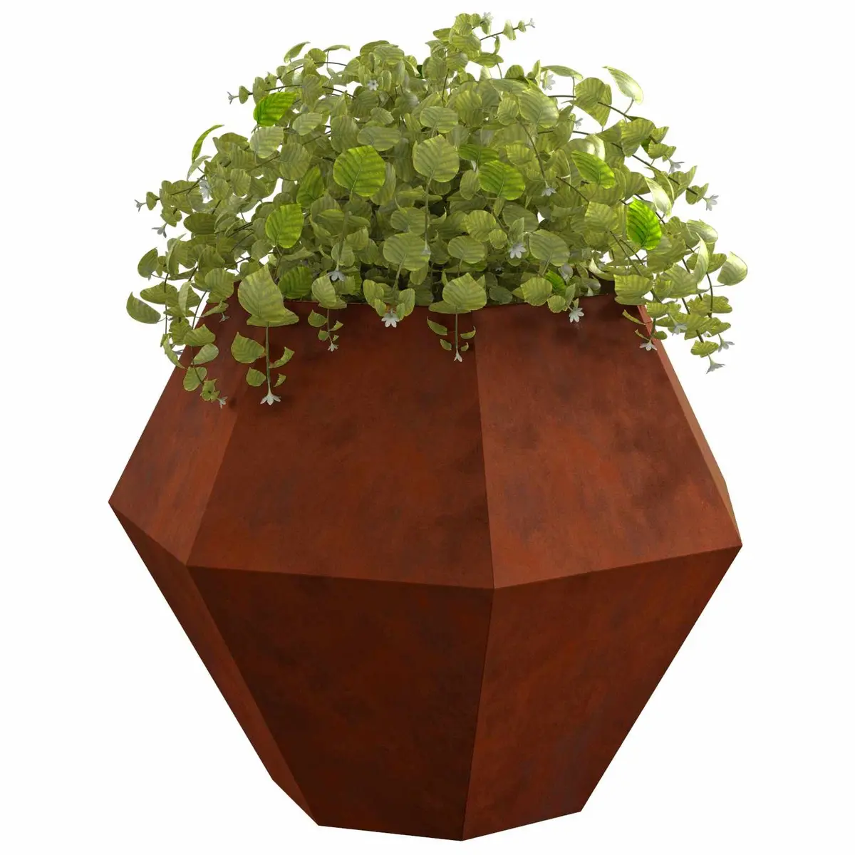 Steel Rectangular Garden Planter Outdoor Patio Terrace Planter Box 100 x 100 x 80 cm