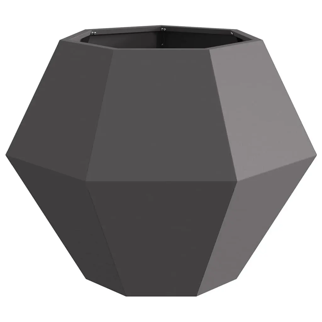 Garden Planter Rectangular Steel Black 75 x 75 x 60 cm 2 pcs