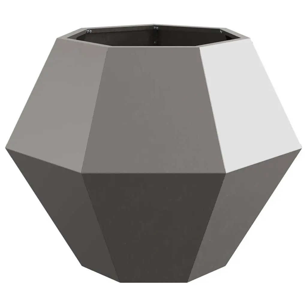 Rectangular Steel Garden Planter Outdoor Patio Terrace Flower Pot 75 x 75 x 60 cm