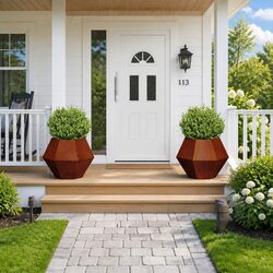 Friendly 2 pcs Rectangular Garden Pots - Outdoor Use