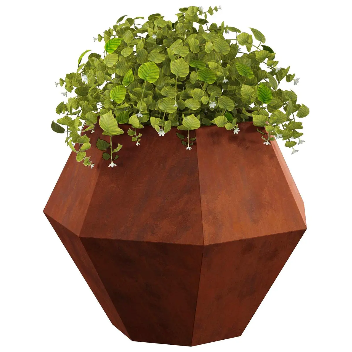 Planter Rectangular Weathering Steel 75 x 75 x 60 cm 2 pcs