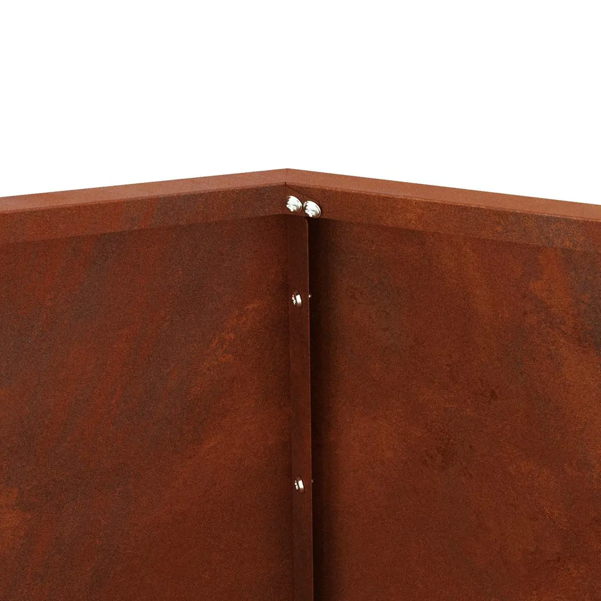 Planter Rectangular Weathering Steel 75 x 75 x 60 cm 2 pcs