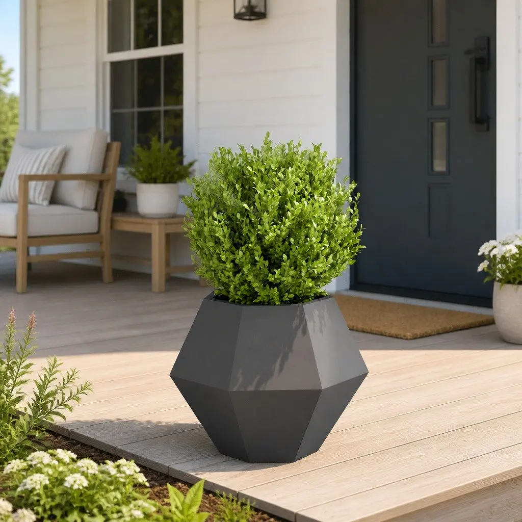Outdoor Rectangular Steel Planter