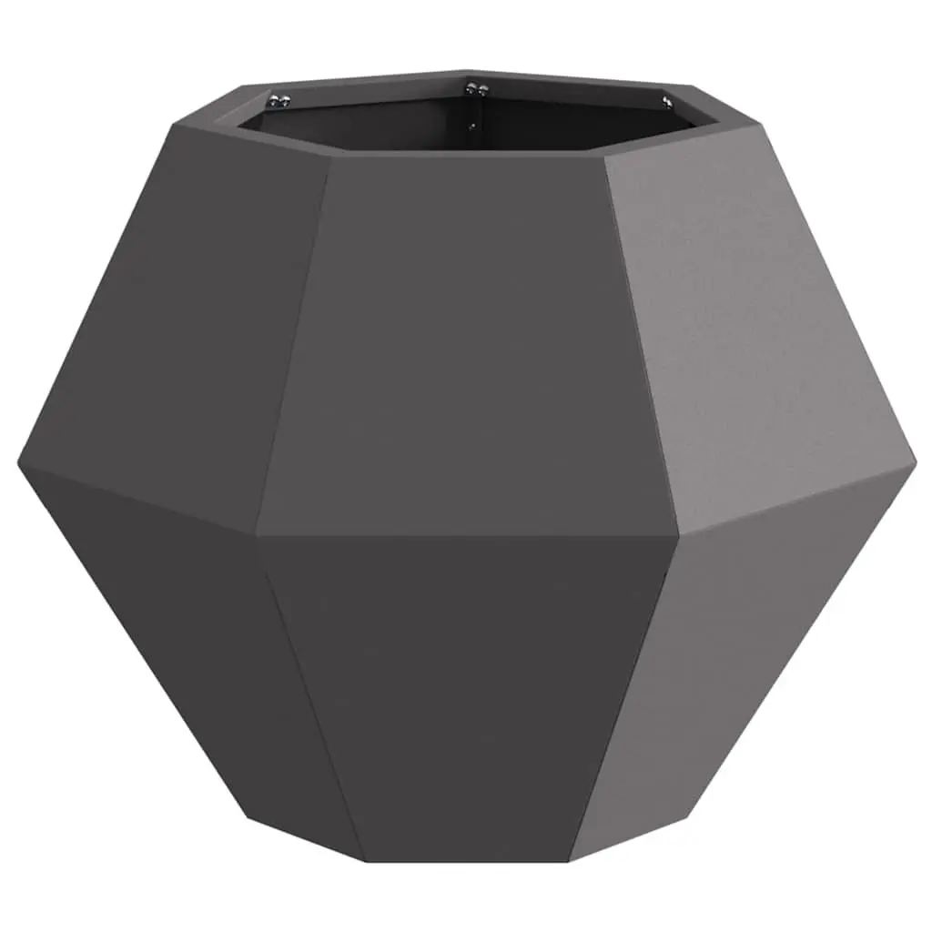 Garden Planter Rectangular Black 50 x 50 x 40 cm 2 Piece Outdoor Pots Raised Bed