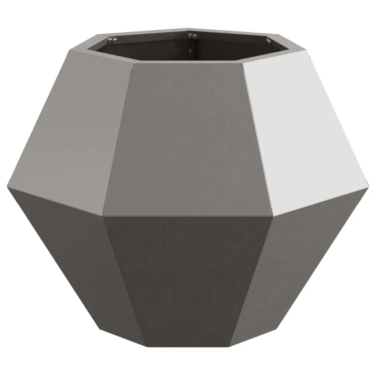 Rectangular Garden Planter Steel Outdoor Pot 50x50x40cm 2-Piece Set