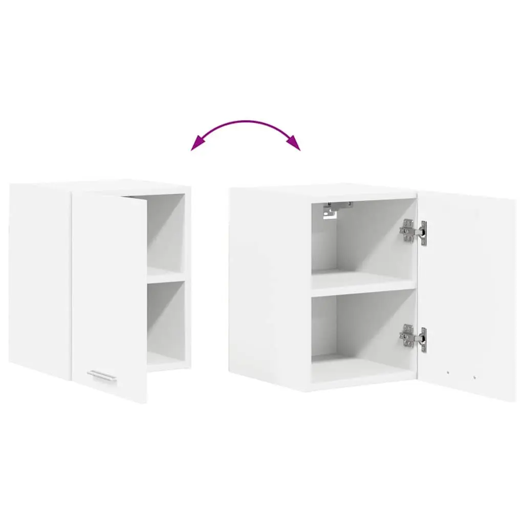 Hanging Kitchen Cabinet with Door White Modern Storage Engineered Wood
