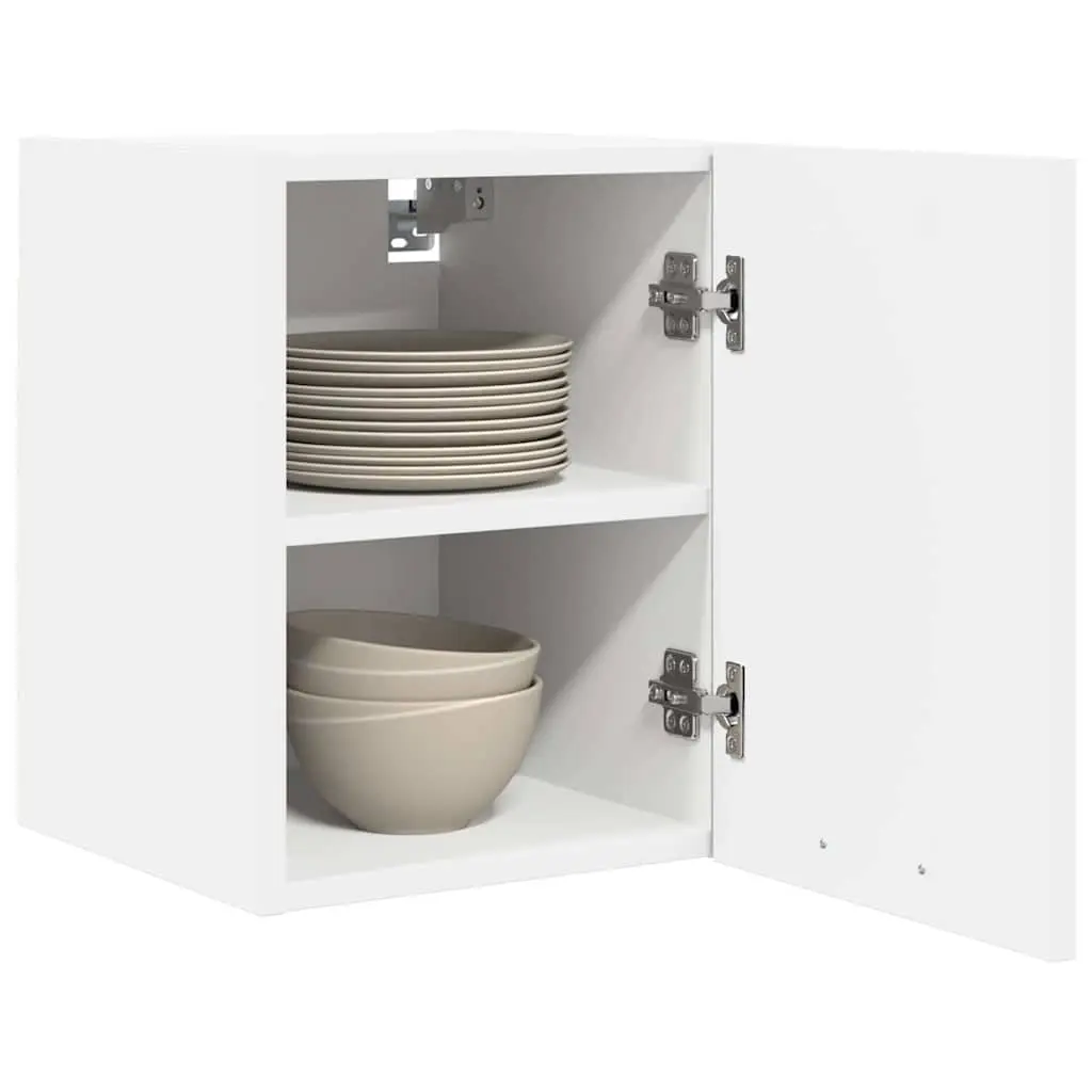 Hanging Kitchen Cabinet White Modern Storage Engineered Wood 30 x 31 x 40 cm 2 Piece