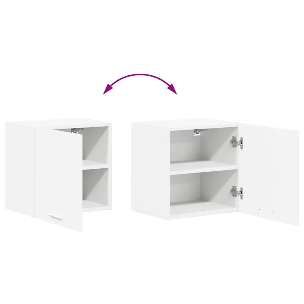 Hanging Cabinet Engineered Wood White Single Door 40x31x40cm